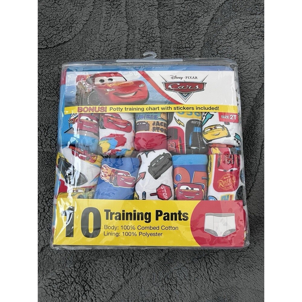 New 10 Pack Disney Pixar Cars Little Boys Training Pants Underwear Size 2T